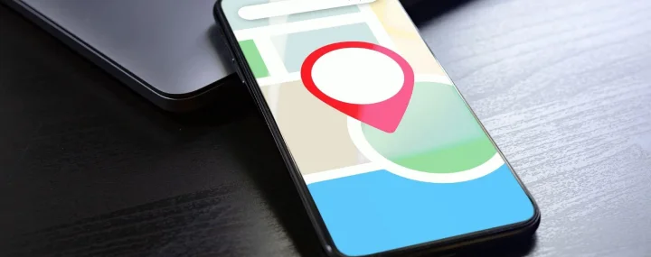 Digital map shown on a phone | Geofencing marketing agency