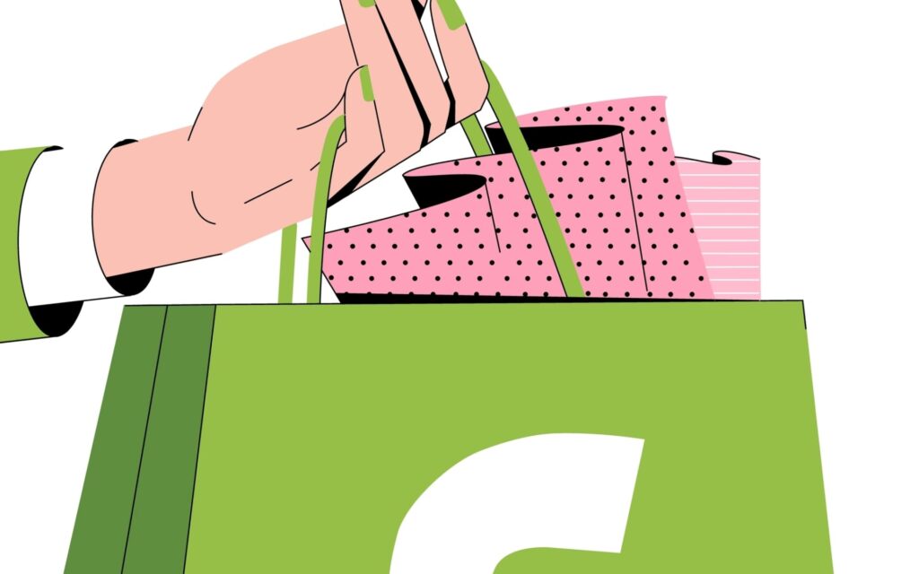 Shopify cartoon bag | Shopify’s North Star metric